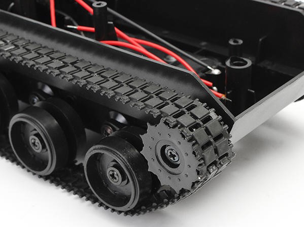 telaio leggero del robot di scossa Telaio del carro armato di plastica assorbito Kit del telaio del robot di DIY con il motore 130 3V ~ 7V Telaio del carro armato 