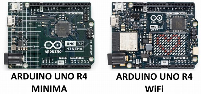Scheda Arduino R4 WiFi - le due schede a confronto
