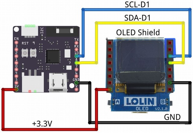 LOLIN C3 Pico esp32-c3 - schema collegamento display