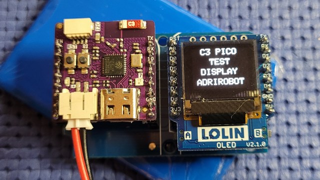 LOLIN C3 Pico - test display